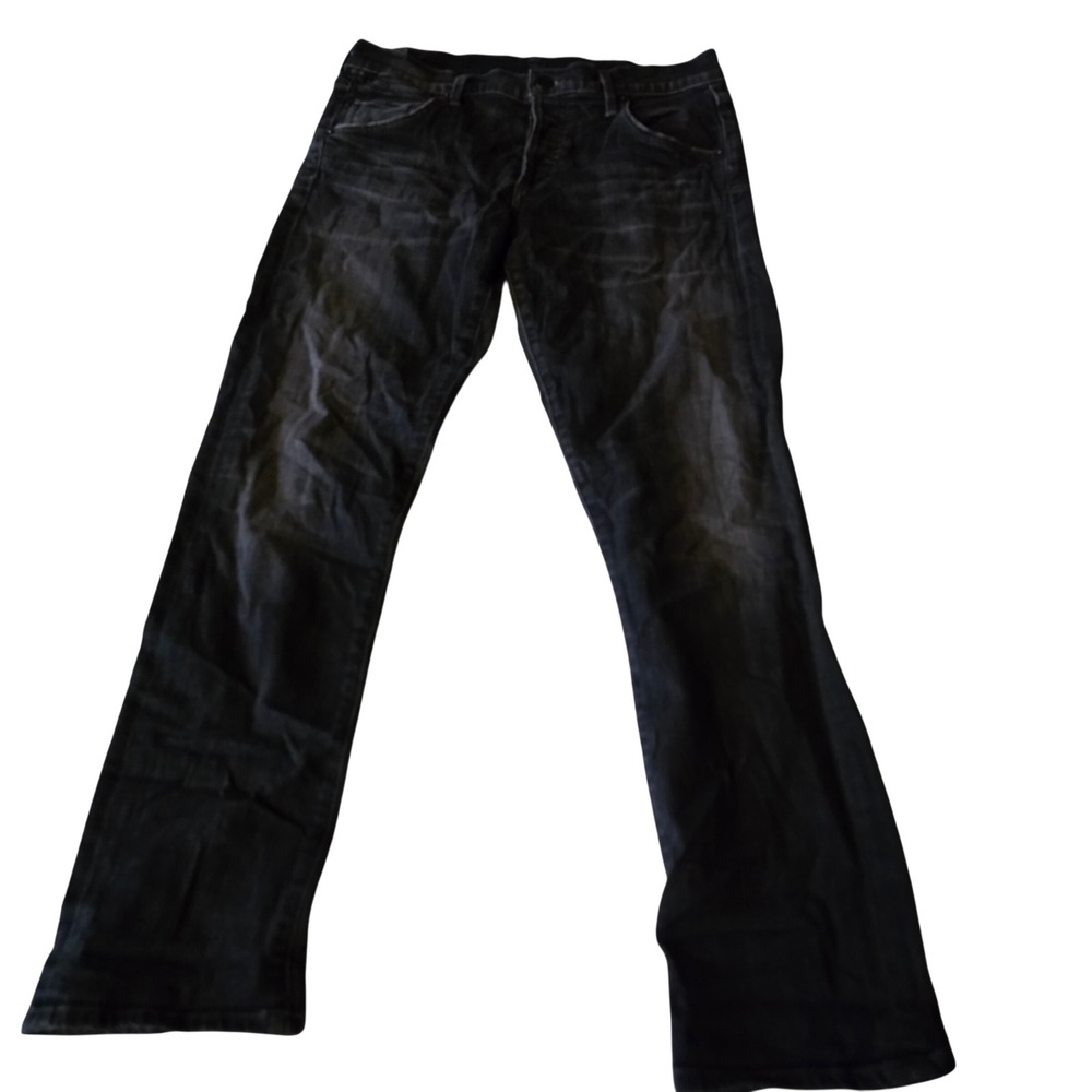 Citizens of Humanity Faded Black Slim Straight Leg Jeans Size 25 Button Fly